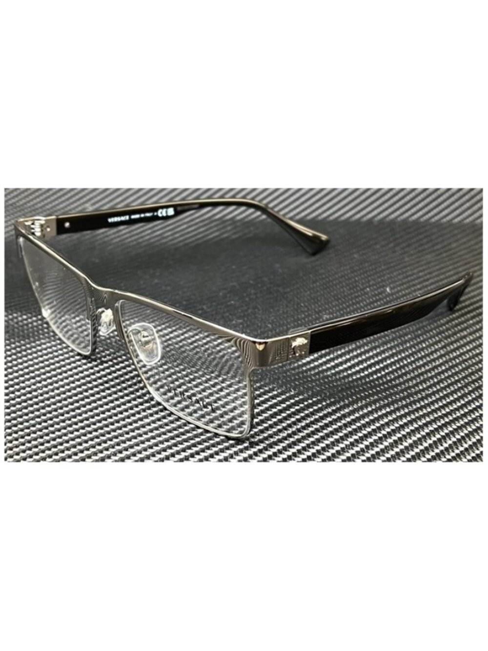 New Versace Men Gunmetal Eyeglasses 56-17-150